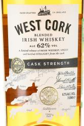 West Cork Cask Strength - виски Вест Корк Каск Стренгс 0.7 л