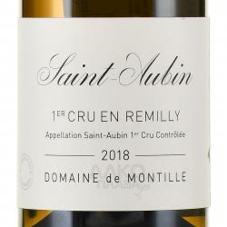 вино Domaine de Montille Saint-Aubin 1er Cru En Remilly AOC 0.75 л белое сухое этикетка
