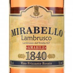 Lambrusco Mirabello Rosato - вино игристое Ламбруско Мирабелло Розато 0.75 л розовое полусладкое