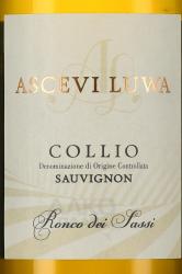 Ronco dei Sassi Sauvignon - вино Ронко дей Сасси Совиньон 0.75 л белое сухое