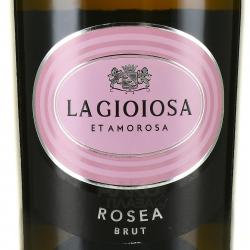 игристое вино La Gioiosa Rosea Rose Brut 0.75 л этикетка
