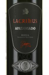 вино Лакримус Апасионадо Родригес Сансо 0.75 л красное сухое этикетка