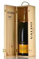 игристое вино Valdo Marca Oro Prosecco di Valdobbiadene Superiore DOCG 3 л в деревянной коробке
