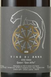  Vino di Anna Qvevri Don Alfio - Вино ди Анна Квеври Дон Альфио 0.75 л 2018 год красное сухое