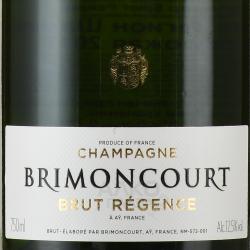 Brimoncourt Brut Regence Champagne - шампанское Шампань Бримонкур Брют Режанс 0.75 л белое брют