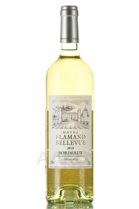 вино Шато Фламан Бельвю АОС Бордо 0.75 л белое сухое 