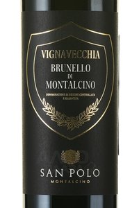 вино Сан Поло Виньявеккья Брунелло ди Монтальчино ДОКГ 0.75 л красное сухое этикетка