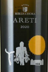 вино Арети Ассиртико 0.75 л белое сухое этикетка