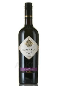 TerraMater Paso Del Sol Carmenere - вино Терраматер Пасо Дель Соль Карменер 0.75 л красное сухое
