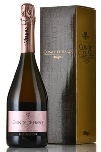 Conde De Haro Brut Rose Cava Metodo Tradicional - вино игристое Конде де Аро Брют Розе Кава Методо Традисиональ 0.75 л розовое экстра брют в п/у