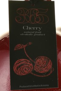 вино 365 Wines Cherry 0.75 л сувенирная бутылка этикетка