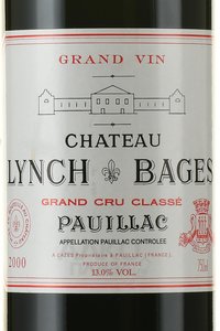 Chateau Lynch Bages Pauillac - вино Пойяк Шато Линч Баж 0.75 л красное сухое