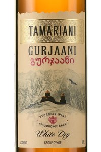 вино Tamariani Gurjaani 0.75 л белое сухое этикетка
