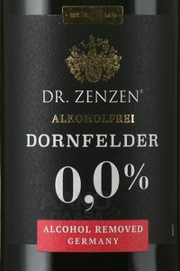 Dr. Zenzen Deutcher Dornfelder - вино безалкогольное Доктор Зензен Дойчер Дорнфельдер 0.75 л красное сладкое