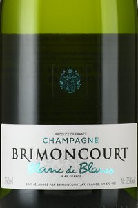Champagne Blanc de Blancs Brimoncourt - шампанское Шампань Бримонкур Блан де Блан 0.75 л белое экстра брют
