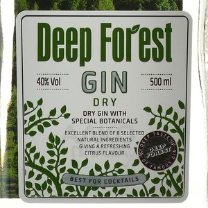 Deep Forest Gin Dry - Дип Форест Джин Драй 0.5 л Прозрачный