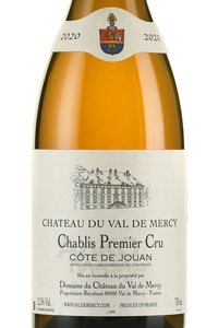 Chablis 1-er Cru Cote de Jouan - вино Шабли 1-ый Крю Кот де Жуан 0.75 л белое сухое