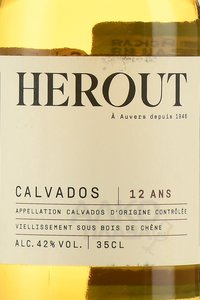 Herout Heritage 12 Ans Calvados - кальвадос Эру Эритаж 12 ан 0.35 л