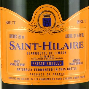 Blanquette de Limoux Saint-Hilaire - вино игристое Бланкет де Лиму Сент-Илер 0.75 л белое брют
