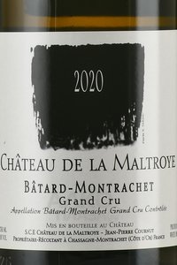 Batard-Montrachet Grand Cru Chateau de la Maltroye - вино Батар-Монраше Гран Крю Шато де ля Мальтрои 0.75 л белое сухое
