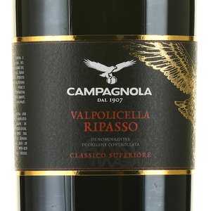Campagnola Ripasso Valpolicella DOC Classico Superiore - вино Кампаньола Рипассо Вальполичелла Классико Супериоре ДОК 0.75 л красное сухое