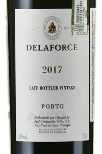 Delaforce Late Bottled Vintage Port - портвейн Делафорс Лэйт Боттлед Винтаж Порто 0.75 л