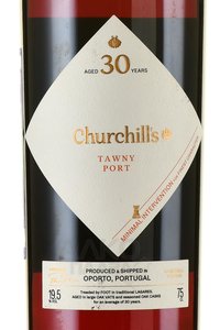 Churchill’s Tawny Port 30 years Old 1989 - портвейн Черчилльс Тони Порт 30 лет 1989 год 0.75 л в п/у красный
