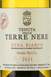 Terre Nere Etna Bianco Santo Spirito DOC - вино Терре Нере Этна Бьянко Санто Спирито ДОК 0.75 л белое сухое