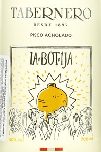 Tabernero La Botija Pisco Acholado - писко Табернеро Ла Ботиха Писко Ачоладо 0.7 л в тубе