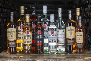 Ром Bacardi белый, золотой и темный в ассортименте