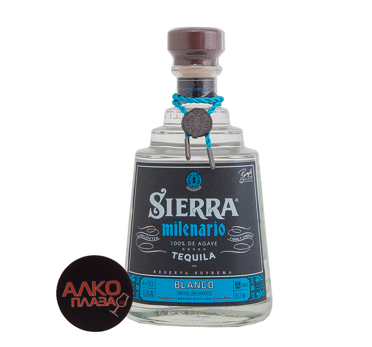 Tequila Sierra milenario Blanco - текила Сиерра Миленарио Бланко 100% агава 0.7 л