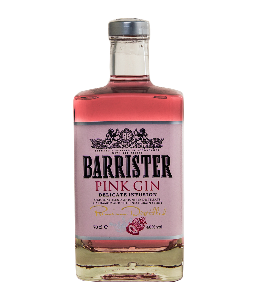 Gin Barrister Pink 0.7l купить джин Барристер Пинк клубничный 0.7 л. цена