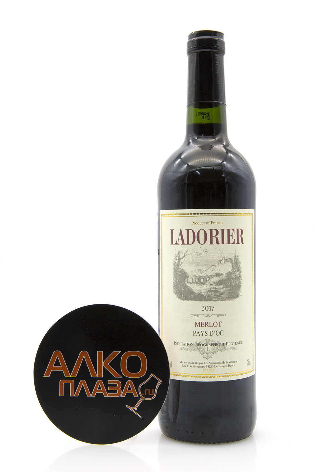 Ladorier Merlot 0.75l французское вино Ладорье Мерло 0.75 л.