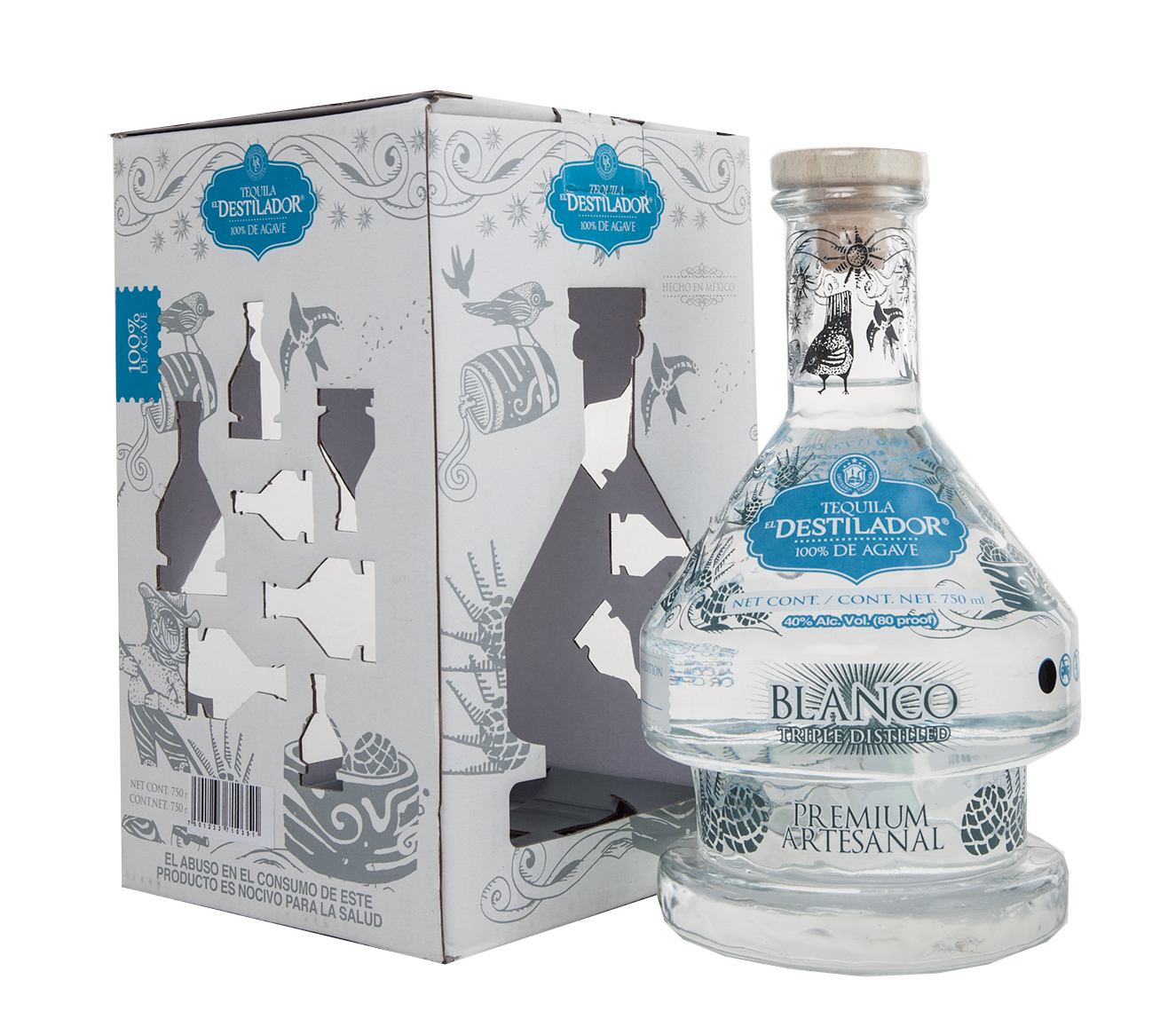 Tequila El Destilador Blanco Premium Artesanal Текила Эль Дестиладор