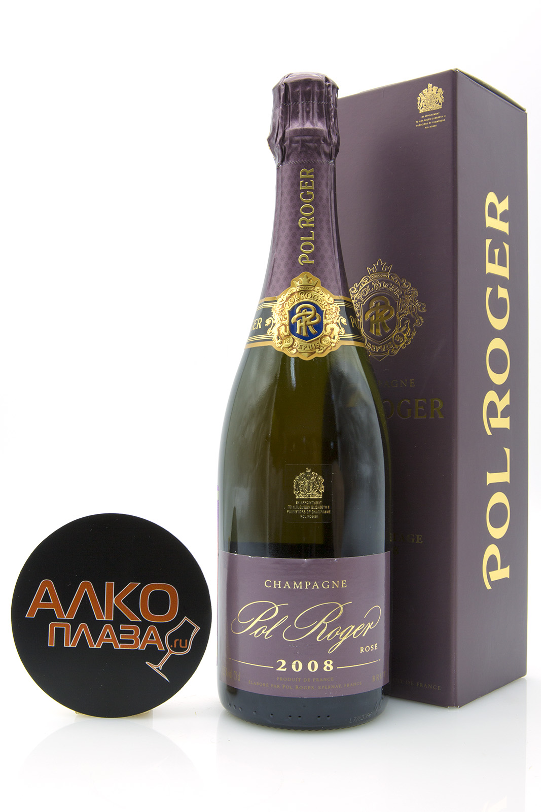 Pol Roger Brut Rose 2008 0.75l Gift Box Шампанское Поль Роже Брют Розе 2008 г. 0.75 л.