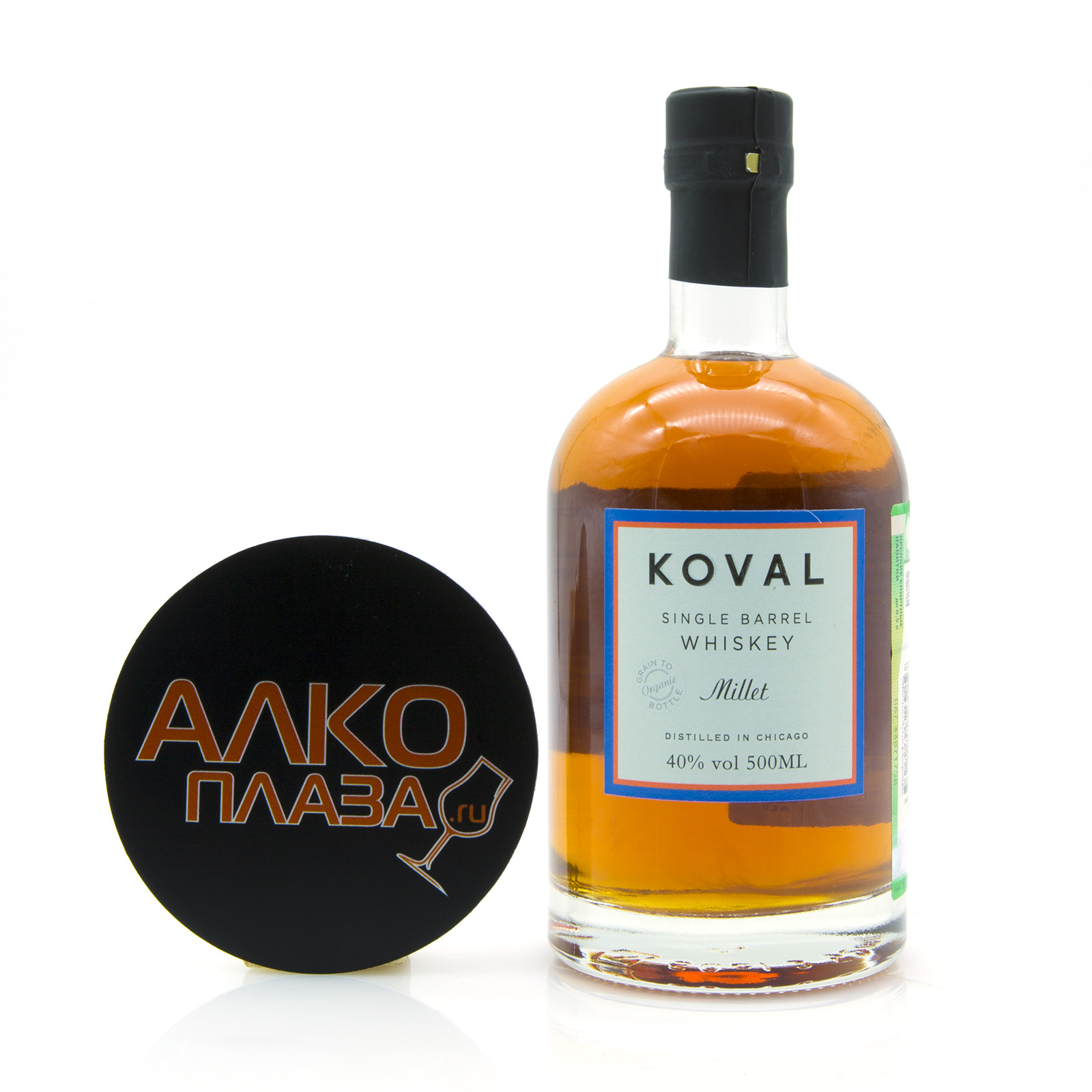 Виски Koval Millet. Зерновой (Grain Whisky), 40% / 0.05 л. Виски Коваль Просо.