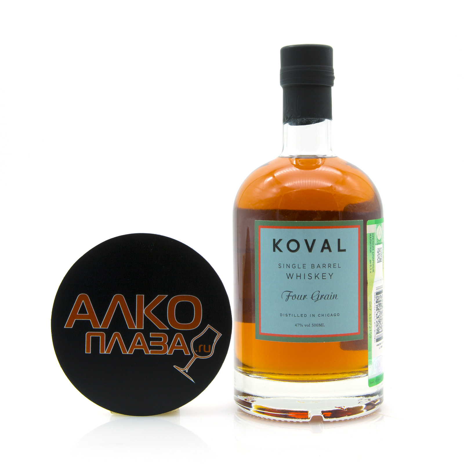 Виски Koval Four Grain. Зерновой (Grain Whisky), 47% / 0.5 л. Виски Коваль Четыре злака.