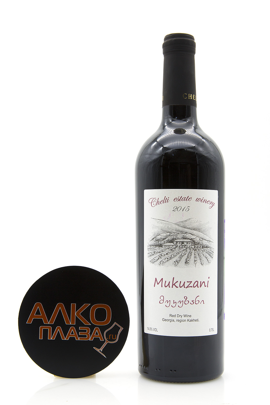 Chelti Estate Winery Mukuzani - вино Челти Мукузани 0.75 л красное сухое
