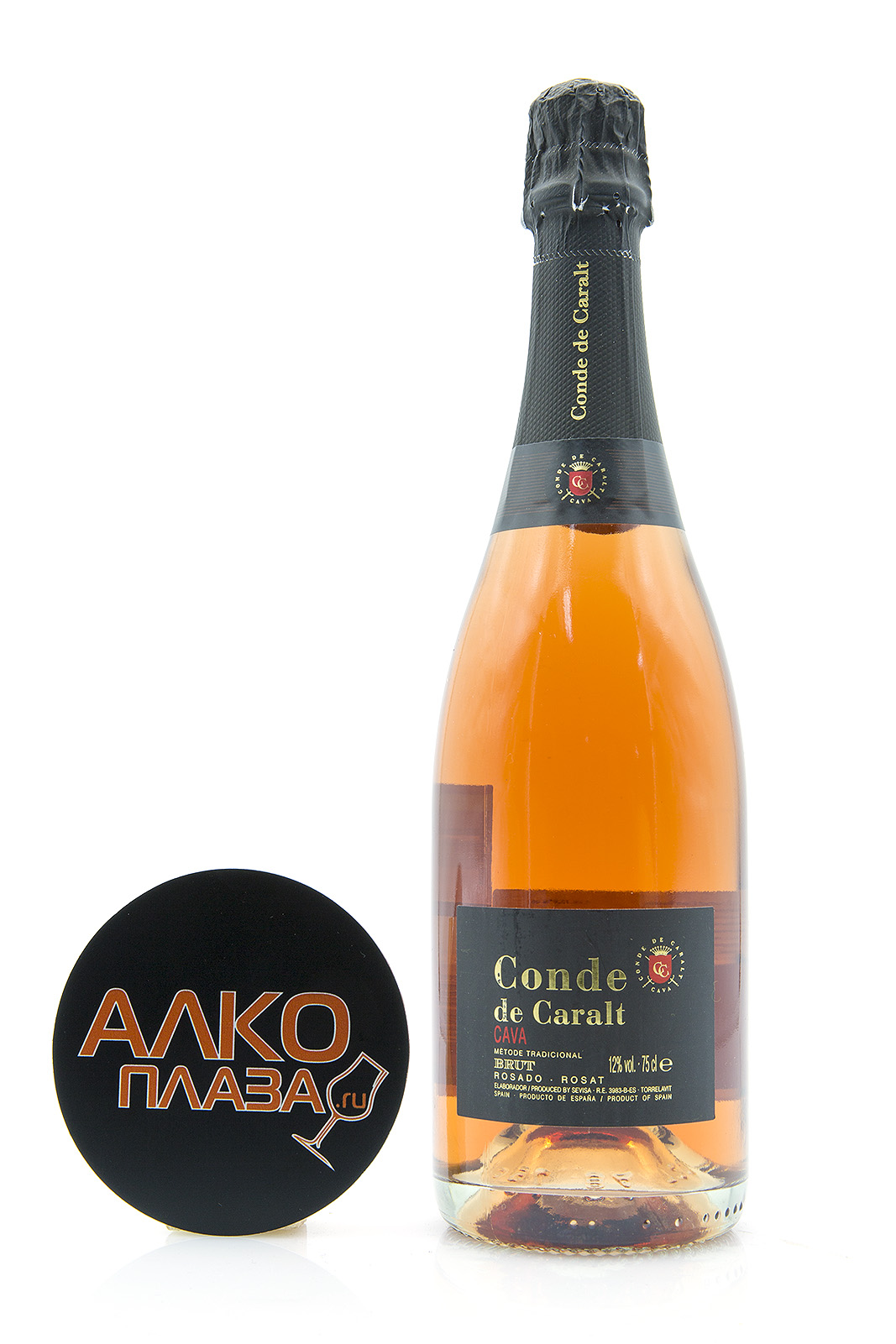 Conde de Caralt Cava Brut Rosado - игристое вино Кондэ дэ Каральт Кава Брют Росадо 0.75 л