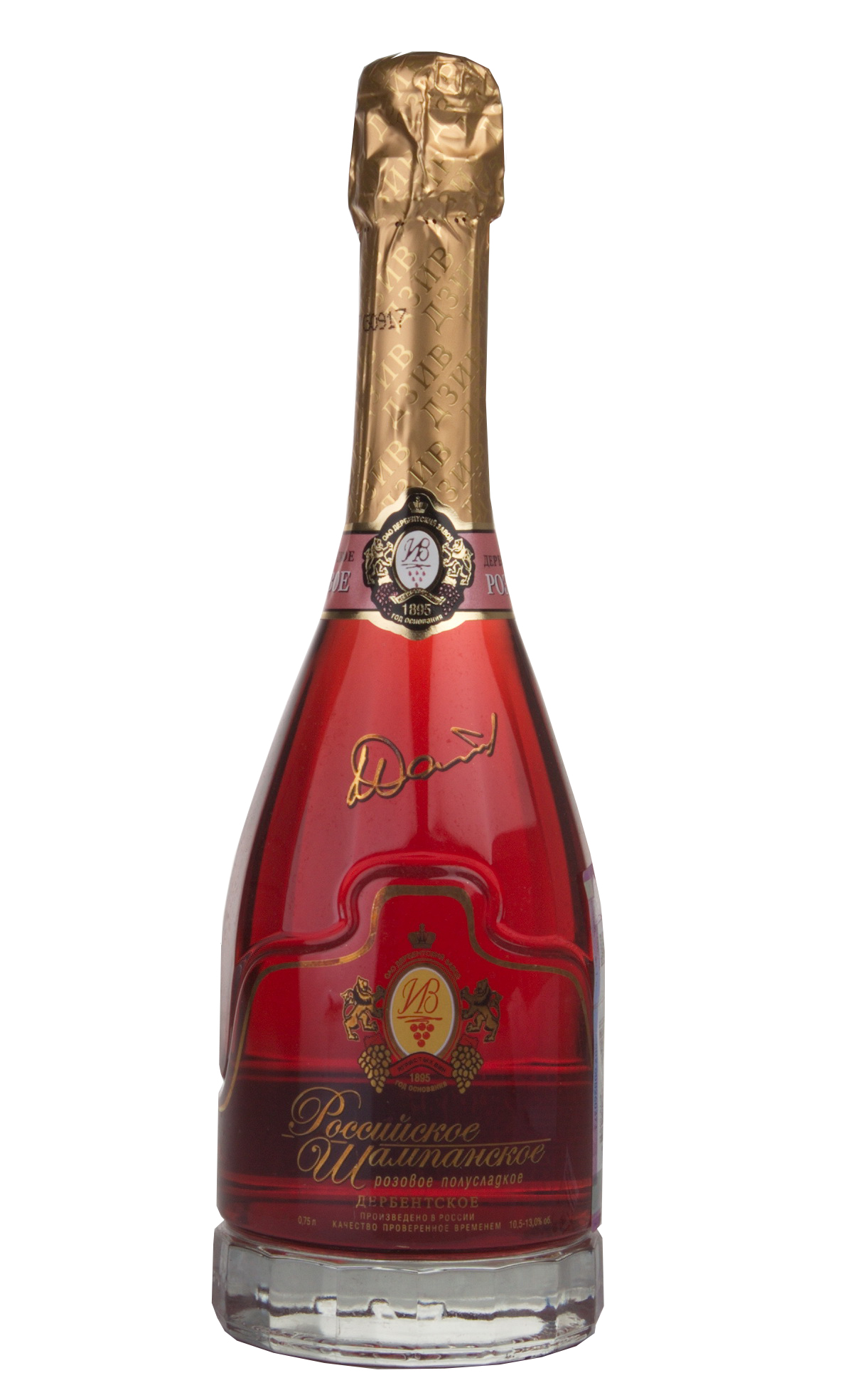 Derbentskoe rose semi-sweet - шампанское Дербентское розовое полусладкое 0.75 л