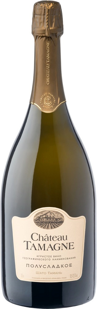 Chateau Tamagne - купить вино игристое Шато Тамань полусладкое 1.5 л - цена
