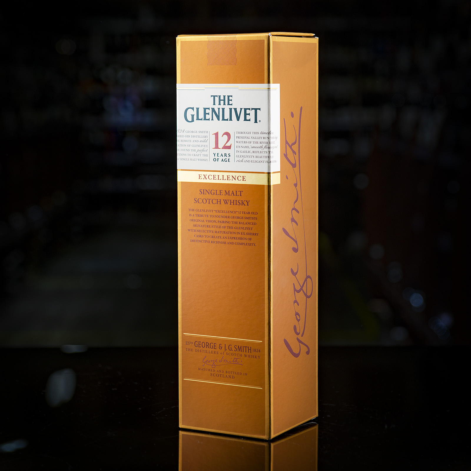 The Glenlivet 12 years old Excellence gift box - купить виски Гленливет ...