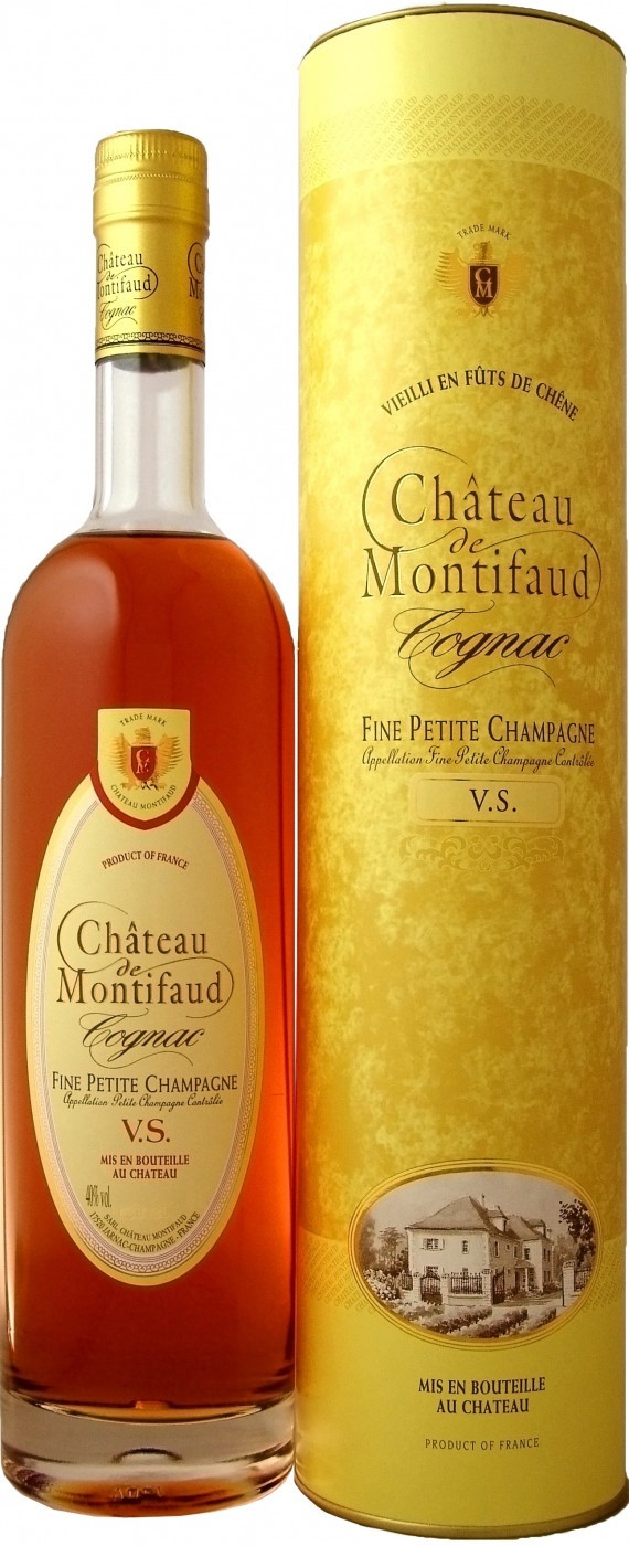 Chateau de Montifaud VS Fine Petite Champagne in tube - коньяк Шато де Монтифо ВС Файн Пти Шампань 0.5 л в тубе