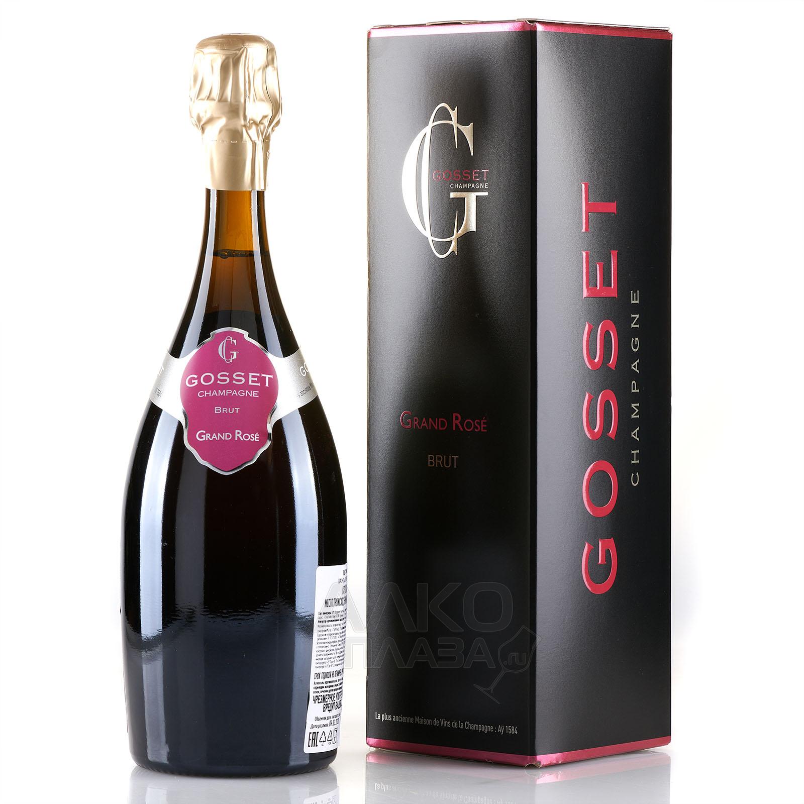 Gosset Grand Rose Brut gift box - шампанское Госсе Гран Розе Брют 0.75 л в п/у