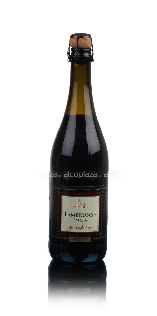 Lambrusco Emilia Villa Oppi - игристое вино Ламбруско Вилла Оппи 0.75 л