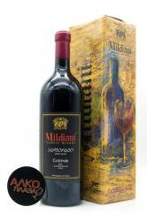 вино Милдиани Саперави 3 л красное сухое в подарочной коробке