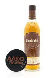 Шотландский виски Glenfiddich. Выдержка 15 лет. 43% / 0.75 л. Виски Макаллан Гленфиддик в подарочной упаковке.