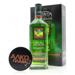 Absinth Xenta gift box - абсент Ксента в п/у + 2 бокала 0.7 л в подарочной коробке