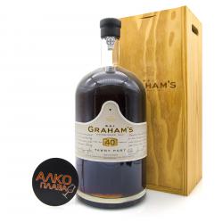 Grahams 40 Years Old Tawny Port Wooden Box - портвейн Грэм`с Эйджд 40 Еарс Тони 4.5 л в д/у