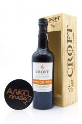 портвейн Porto Croft Tawny 20 Years Old 0.75 л в деревянной коробке